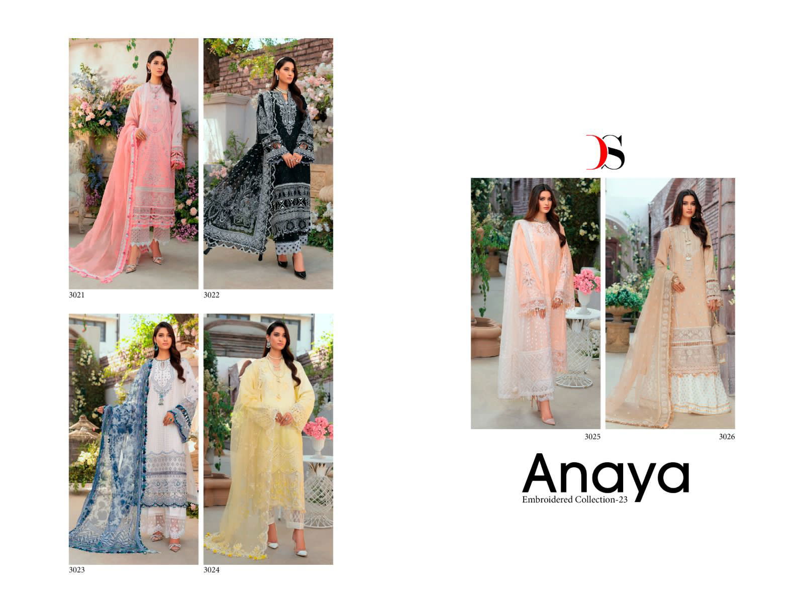 DS Anaya embroidered collection 23 Wholesale Pakistani Salwar Suits